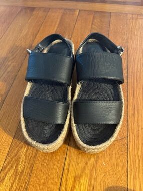 Rag & Bone Black Espadrille Strap Sandals